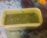 A picture of step 4 of Basil pesto.