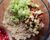 A picture of step 2 of Barley fruits healthy salad.