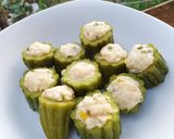 Foto langkah ke 4 dari resep Pare Tahu Jagung Kukus.