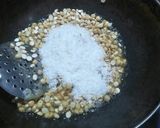 A picture of step 2 of Peanut-Chana-Coconut lai/chikki.