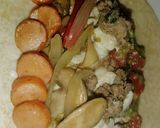 Foto del paso 6 de la receta: Rellenos variados para tacos (pollo, carne molida, vegetales, salchichas)