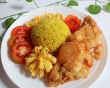 Foto langkah ke 4 dari resep Nasi Kuning Ayam Crispy.