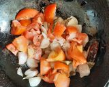 A picture of step 2 of Tomato coconut chutney.