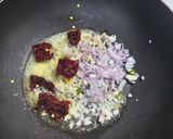 A picture of step 1 of Pink creamy pasta.