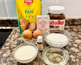 Foto del paso 1 de la receta Pastel con Nutella y Almendra “sin gluten” (Nutella and Almond cake “gluten-free”)