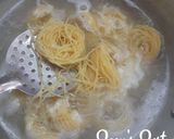 A picture of step 2 of Capellini or Angel Hair Pasta.