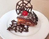 Foto del paso 7 de la receta: Tarta de calabaza o zanahoria con telarañas de chocolate