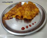 A picture of step 3 of Besan ka chilla.