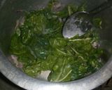 A picture of step 2 of Spinach in coconut milk #4weekschallange.