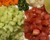 A picture of step 1 of Nachos with salsa salad 🥗.