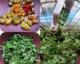 A picture of step 5 of Spinach Potato Dry Subji. Aloo Palak.