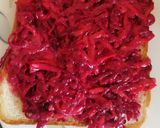 A picture of step 3 of Beetroot sandwich.