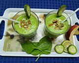 A picture of step 3 of Spinach Cucumber Apple Green Smoothie.