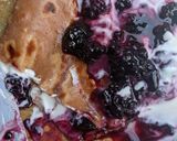 A picture of step 7 of Autumn chestnut pancakes with blackberry + yoghurt #1.