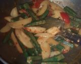 A picture of step 6 of Amchur methi okra with pasta chisel kheer.