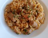 Foto del paso 11 de la receta: Arroz de pollo especiado y butifarra con ceps