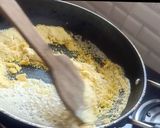 A picture of step 3 of Moong daal Halwa.