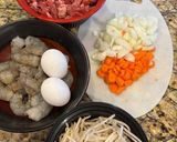 Hình bước làm 1 của món Cơm chiên hải sản