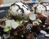 A picture of step 10 of Panchratna Chocolate Halwa Sizzler.