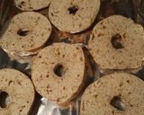 A picture of step 2 of Bagel Alfredo Sauce Pizza.