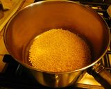 A picture of step 2 of Chiru paruppu paal payasam (Moong dal coconut milk payasam).