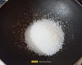 A picture of step 1 of Kesar Kopra Paak (Janmashtami Special).