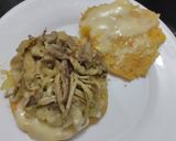 Foto del paso 11 de la receta: Arepa🫓de calabacin🥯y zanahoria rellena de pollo🍗queso🧀cebolla🧅caramelizada y salsa de ajo🧄🌿🥯