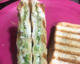 A picture of step 5 of Ghughra Sandwich-Sandwich with Capsicum and onion-no potato sandwich.