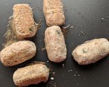 A picture of step 3 of Arbi ke kebab.