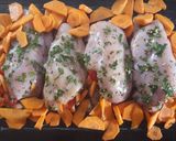 Foto del paso 7 de la receta: Supremas rellenas con verduras al horno