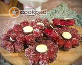 Gambar langkah 5 resipi Donut Bunga Red Velvet.
