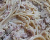 Foto del paso 4 de la receta: Fideos con crema y champiñones