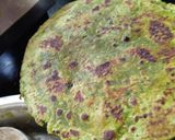 A picture of step 5 of Palak Paratha.