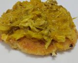 Foto del paso 4 de la receta: Arepa🥯con pollo🍗en salsa🥭de mango🧅picante🧄🌶️🥙