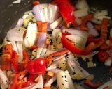 A picture of step 3 of Kerala fish curry.