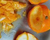 A picture of step 5 of Chenna payesh in orange basket.