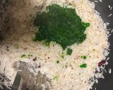 A picture of step 4 of Spinach lemon  Pulao with Rasam and chutney (Jain).