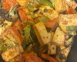 A picture of step 3 of Airfried Asian style Veg Tofu Fry.