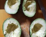 A picture of step 2 of Breakfast Avocado.