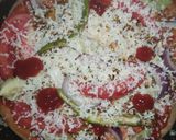 चीजी आटा पिज़्ज़ा (Cheesy Aata Pizza recipe in Hindi) रेसिपी चरण 3 फोटो