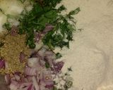 A picture of step 1 of Methi paratha.