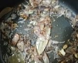 A picture of step 2 of Chanadal Mutton yakhni pulav.