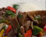 A picture of step 5 of Pepper Steak.