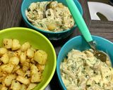 Foto del paso 11 de la receta: Papas rústicas con salsa de queso, cebolla y merkén