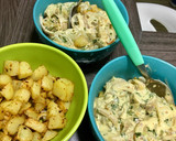 Foto del paso 11 de la receta: Papas rústicas con salsa de queso, cebolla y merkén
