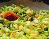 A picture of step 3 of Snake Gourd / Padwal sabji.