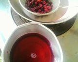 A picture of step 4 of Mulberry cake with soft ganache.