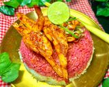 Foto langkah ke 7 dari resep Nasi Rempah Merah Putih Udang Bakar Jimbaran.