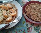 Foto del paso 9 de la receta: Tortita para merienda o desayuno con avena,harina integral y frutas..💪💜