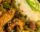 A picture of step 7 of Dragon Chicken.